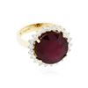 Image 3 : 14KT Yellow Gold 11.21 ctw Ruby and Diamond Ring