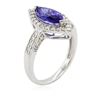 Image 3 : 14KT White Gold 2.13 ctw Tanzanite and Diamond Ring