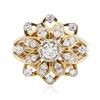 Image 1 : 14KT Two-Tone Gold 0.77 ctw Diamond Ring