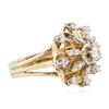 Image 2 : 14KT Two-Tone Gold 0.77 ctw Diamond Ring