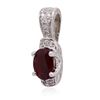 Image 2 : 14KT White Gold 1.21 ctw Ruby and Diamond Pendant