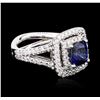 Image 2 : 14KT White Gold 2.72 ctw Sapphire and Diamond Ring