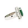 Image 3 : 14KT White Gold 6.03 ctw Emerald and Diamond Ring