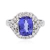 Image 1 : 14KT White Gold 2.75 ctw Tanzanite and Diamond Ring