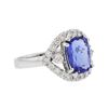 Image 2 : 14KT White Gold 2.75 ctw Tanzanite and Diamond Ring