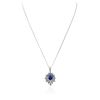 Image 2 : 14KT White Gold 2.77 ctw Tanzanite and Diamond Pendant With Chain
