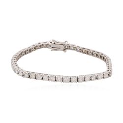 14KT White Gold 6.05 ctw Diamond Tennis Bracelet