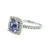 Image 2 : 14KT White Gold 2.43 ctw Tanzanite and Diamond Ring