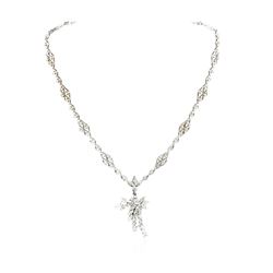 14KT White Gold 3.82 ctw Diamond Necklace