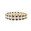 Image 1 : 14KT Yellow Gold 22.40 ctw Sapphire and Diamond Bracelet