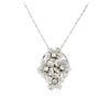 Image 1 : 14KT White Gold 1.37 ctw Diamond Pendant With Chain