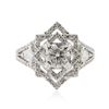 Image 1 : 18KT White Gold 1.62 ctw Diamond Ring