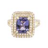 Image 1 : 14KT Yellow Gold 3.24 ctw Tanzanite and Diamond Ring