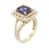 Image 3 : 14KT Yellow Gold 3.24 ctw Tanzanite and Diamond Ring