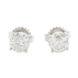 14KT White Gold 1.35 ctw Diamond Stud Earrings