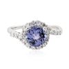 Image 1 : 14KT White Gold 1.91 ctw Tanzanite and Diamond Ring