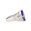 Image 3 : 14KT White Gold 5.37 ctw Tanzanite and Diamond Ring