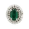Image 1 : 14KT White Gold 3.16 ctw Emerald and Diamond Ring