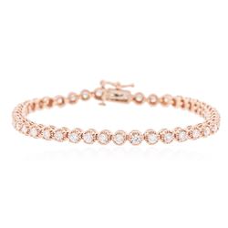 14KT Rose Gold 2.57 ctw Diamond Tennis Bracelet