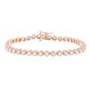 Image 1 : 14KT Rose Gold 2.57 ctw Diamond Tennis Bracelet