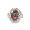 Image 1 : SILVER 9.84 ctw Star Ruby and White Sapphire Ring