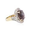 Image 2 : SILVER 9.84 ctw Star Ruby and White Sapphire Ring