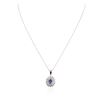 Image 1 : 14KT White Gold 0.77 ctw Tanzanite and Diamond Pendant With Chain