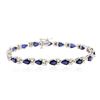 Image 1 : 14KT White Gold 8.82 ctw Sapphire and Diamond Bracelet