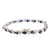 Image 2 : 14KT White Gold 8.82 ctw Sapphire and Diamond Bracelet