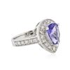 Image 2 : 14KT White Gold 1.63 ctw Tanzanite and Diamond Ring