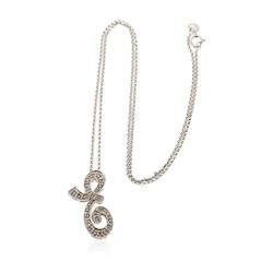 14KT White Gold 0.18 ctw Diamond Pendant With Chain