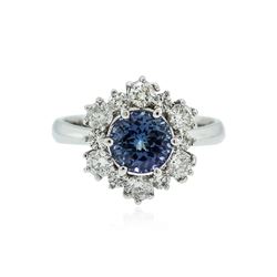 14KT White Gold 1.74 ctw Tanzanite and Diamond Ring