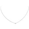 Image 1 : 14KT White Gold 0.11 ctw Diamond Solitaire Necklace