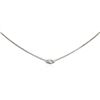 Image 2 : 14KT White Gold 0.11 ctw Diamond Solitaire Necklace