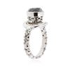 Image 3 : 14KT White Gold 2.72 ctw Black & White Diamond Ring