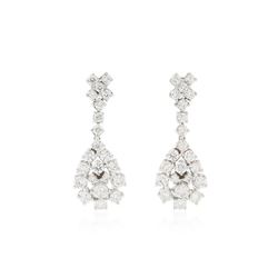 14KT White Gold 4.07 ctw Diamond Earrings