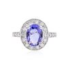 Image 1 : 14KT White Gold 2.93 ctw Tanzanite and Diamond Ring