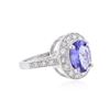 Image 2 : 14KT White Gold 2.93 ctw Tanzanite and Diamond Ring