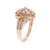 Image 3 : 14KT Rose Gold 1.93 ctw Morganite and Diamond Ring