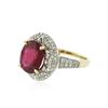 Image 2 : 14KT Yellow Gold 5.17 ctw Ruby and Diamond Ring