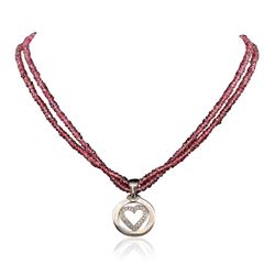 18KT White Gold Diamond Pendant With Chain