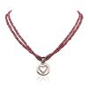 Image 1 : 18KT White Gold Diamond Pendant With Chain