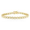 Image 1 : 14KT Yellow Gold 10.04 ctw Diamond Tennis Bracelet