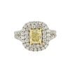 Image 1 : 14KT White Gold 2.78 ctw Fancy Yellow Diamond Ring