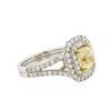 Image 2 : 14KT White Gold 2.78 ctw Fancy Yellow Diamond Ring
