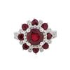 Image 1 : 14KT White Gold 4.24 ctw Ruby and Diamond Ring