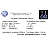 Image 3 : SILVER 21.12 ctw Blue Crystal and Cubic Zirconia Earrings