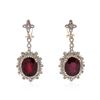 Image 1 : 14KT Yellow Gold 31.38 ctw Ruby and Diamond Earrings