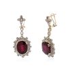 Image 2 : 14KT Yellow Gold 31.38 ctw Ruby and Diamond Earrings