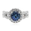Image 1 : 14KT White Gold 1.20 ctw Tanzanite and Diamond Ring